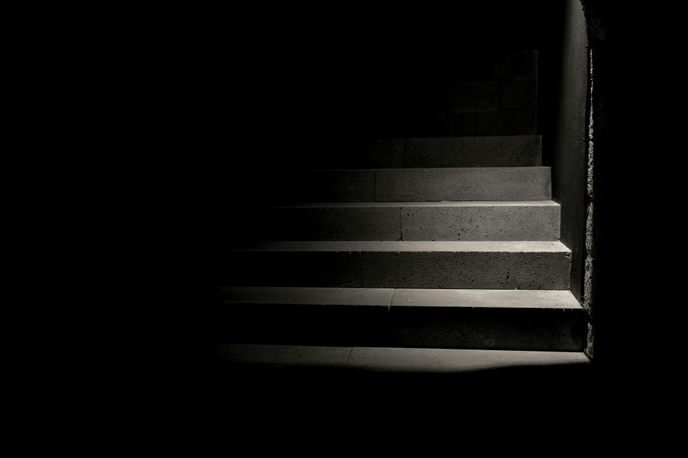 Stairs in shadows